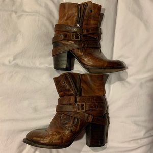 COPY - Freebird brown leather heeled boots size 8